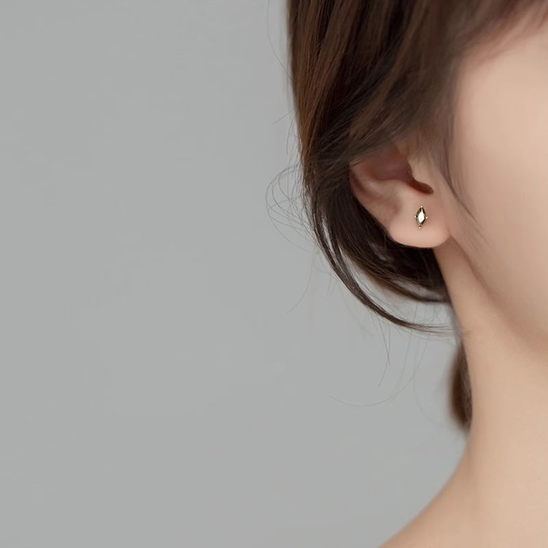 Earring Rhinestone Stud Alloy