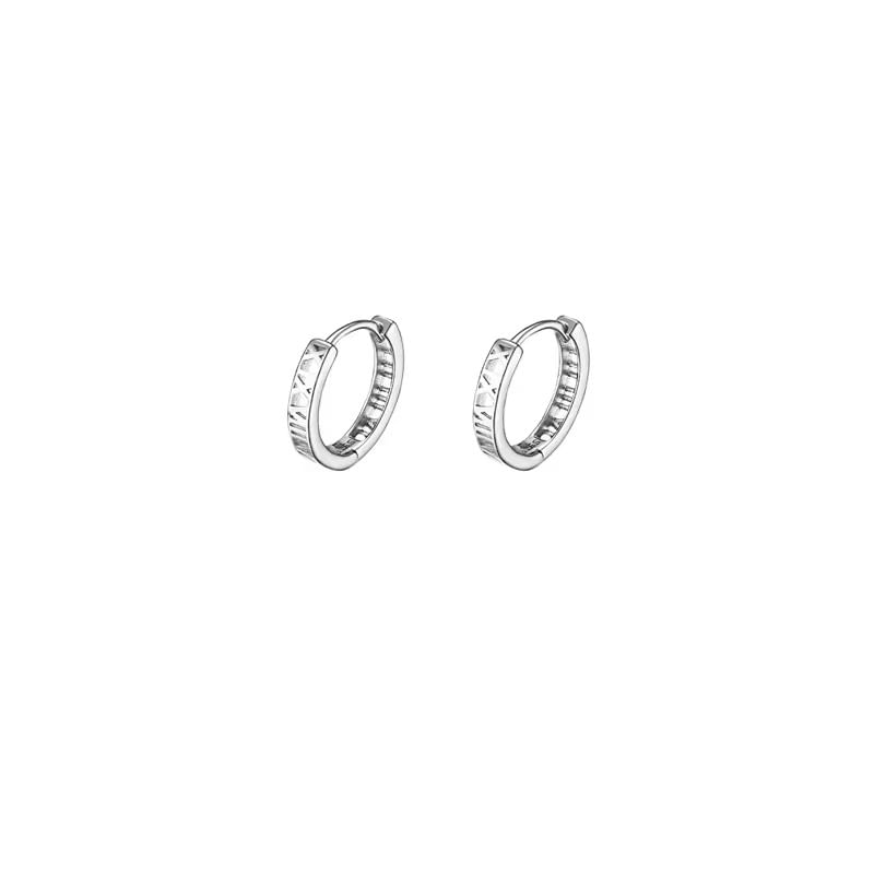 Alloy Earring Hoop Numeral Roman