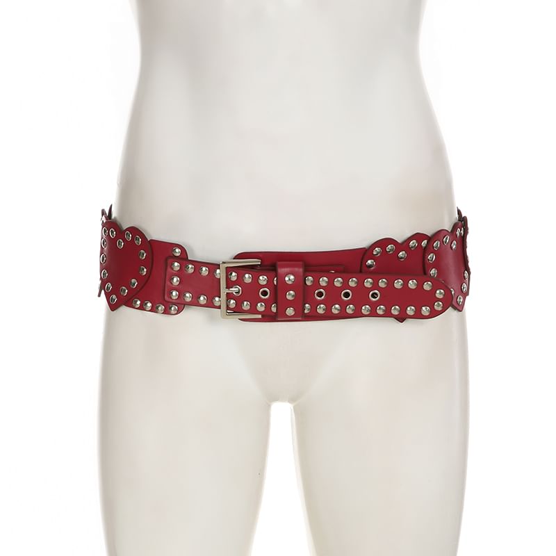Heart-Shaped Belt Studded