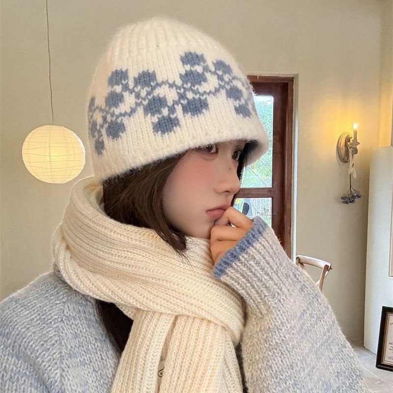 Beanie Patterned Knit