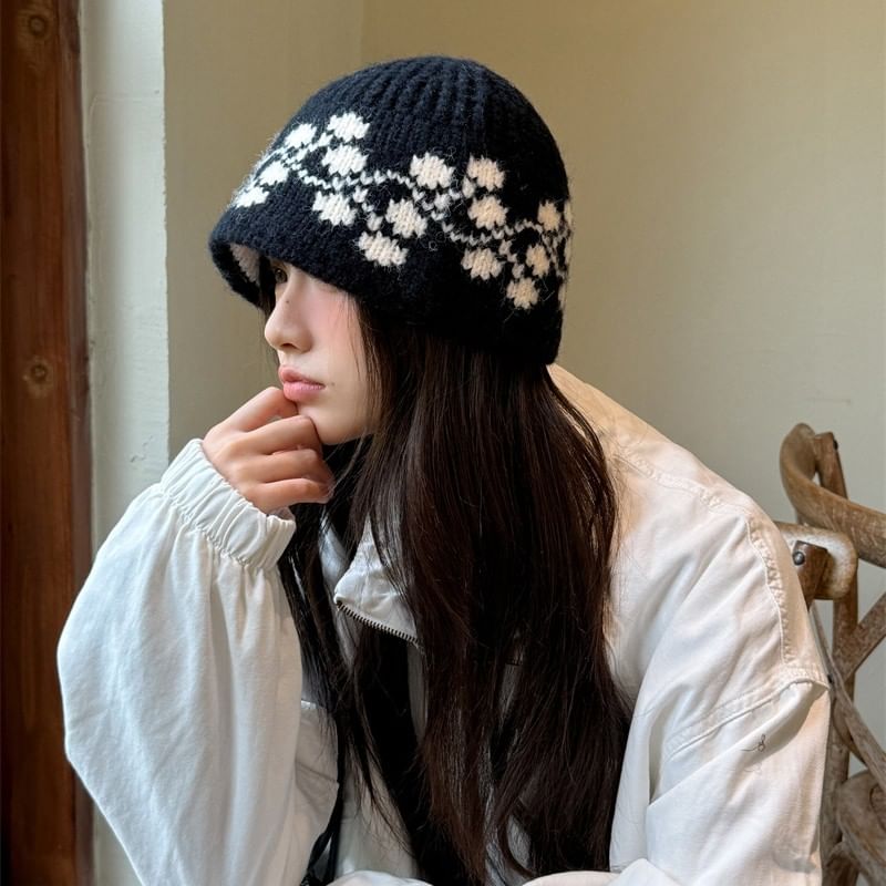 Beanie Patterned Knit