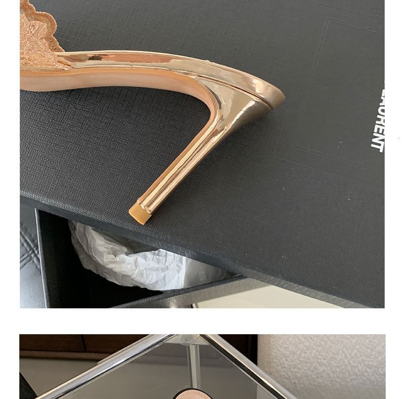 Sandals Pointy Stiletto Slide Heel