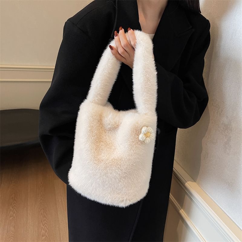 Bucket Accent Floral Bag Fluffy