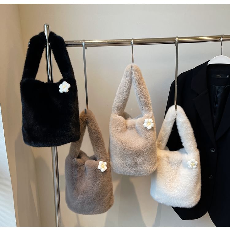 Bucket Accent Floral Bag Fluffy