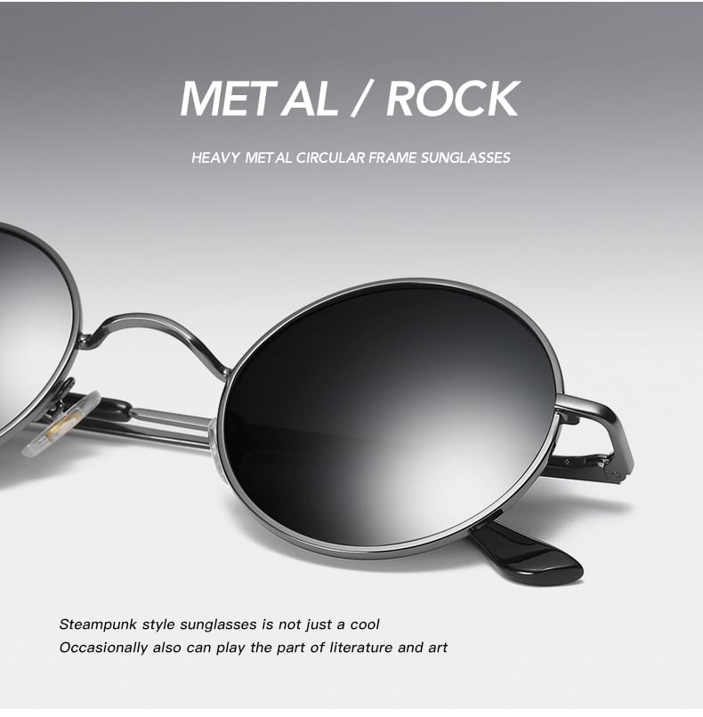 Frame Sunglasses Metal Round