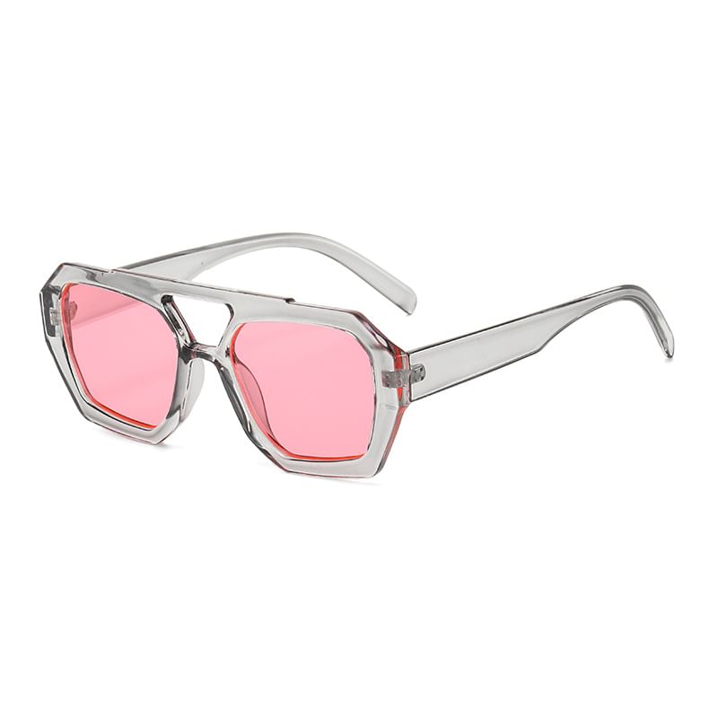 Geometric Sunglasses Bridge Double