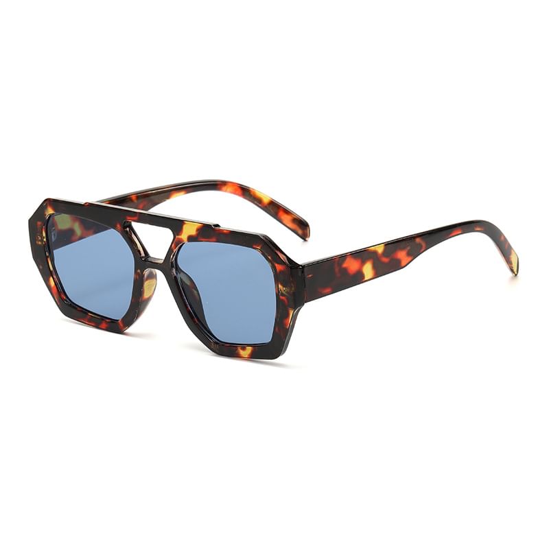 Geometric Sunglasses Bridge Double