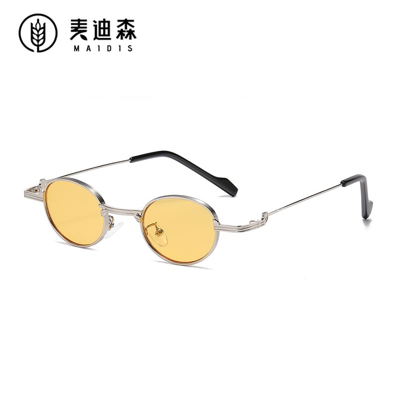 / Round Light Sunglasses Eyeglasses Metal Blue Frame Blocking