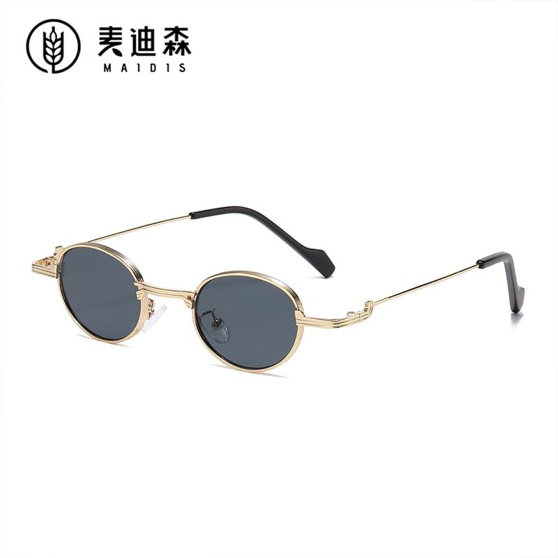 / Round Light Sunglasses Eyeglasses Metal Blue Frame Blocking
