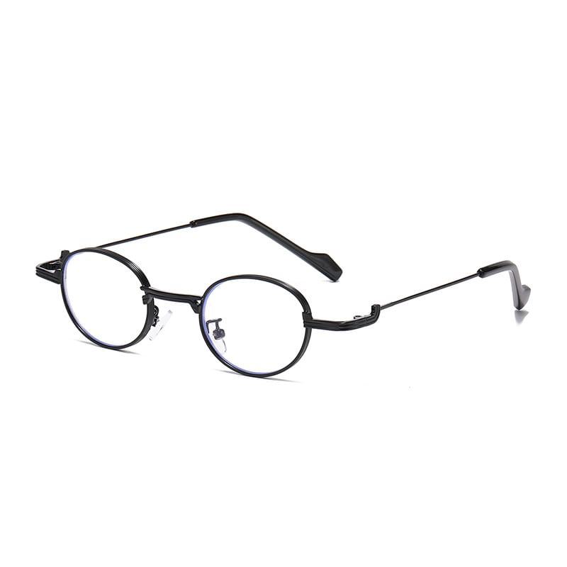 / Round Light Sunglasses Eyeglasses Metal Blue Frame Blocking