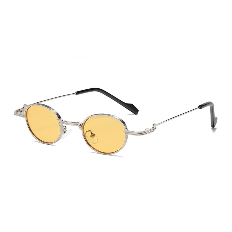 / Round Light Sunglasses Eyeglasses Metal Blue Frame Blocking