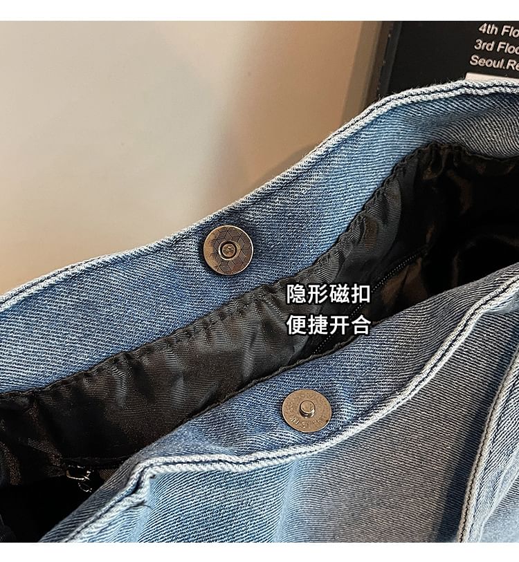 Tote Denim Plain Bag