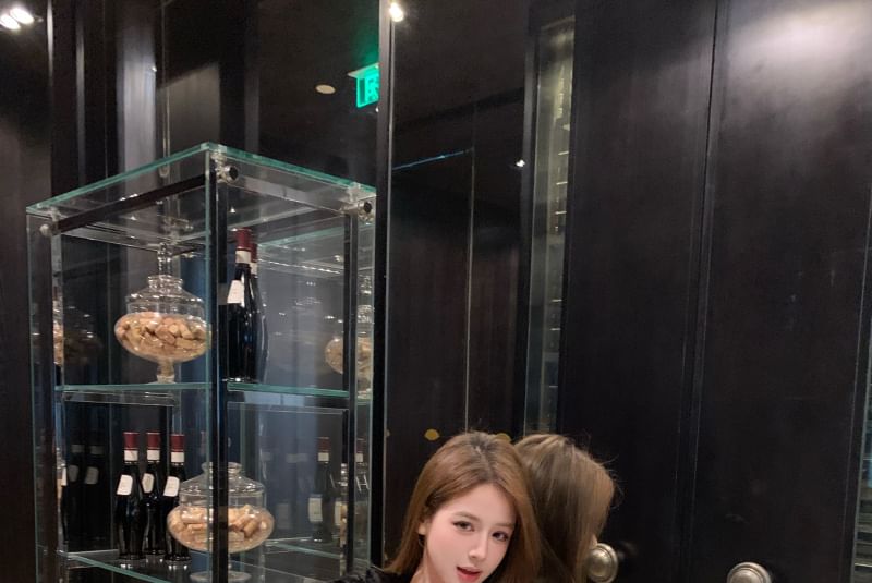 Jacket Panel Mini Plain Sequin Leather Bodycon Faux Tube Fluffy Dress /