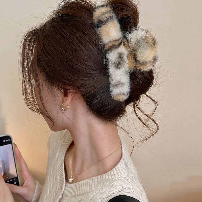 Patterned Hair Leopard Claw Fur Faux