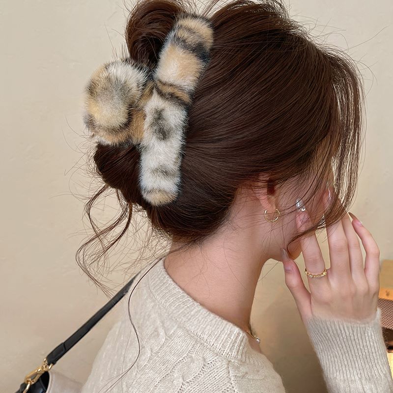 Patterned Hair Leopard Claw Fur Faux