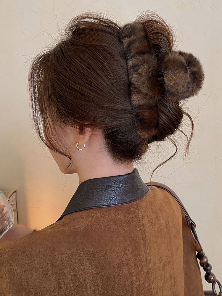 Patterned Hair Leopard Claw Fur Faux