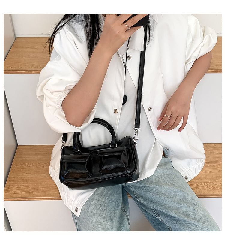 Crossbody Bag Leather Multi-Pocket Faux