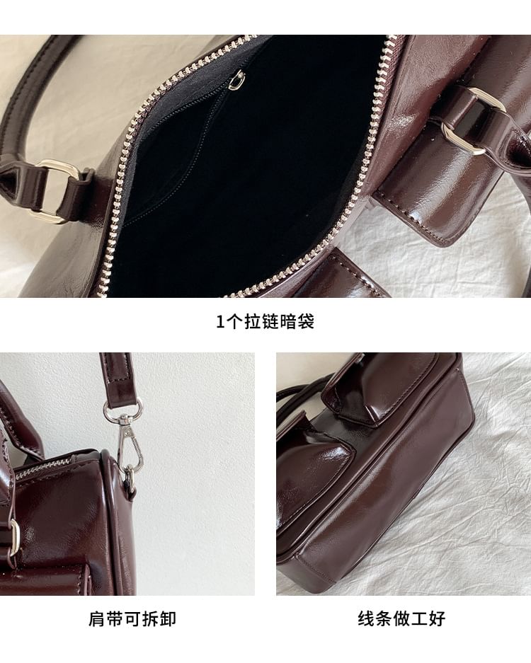 Crossbody Bag Leather Multi-Pocket Faux