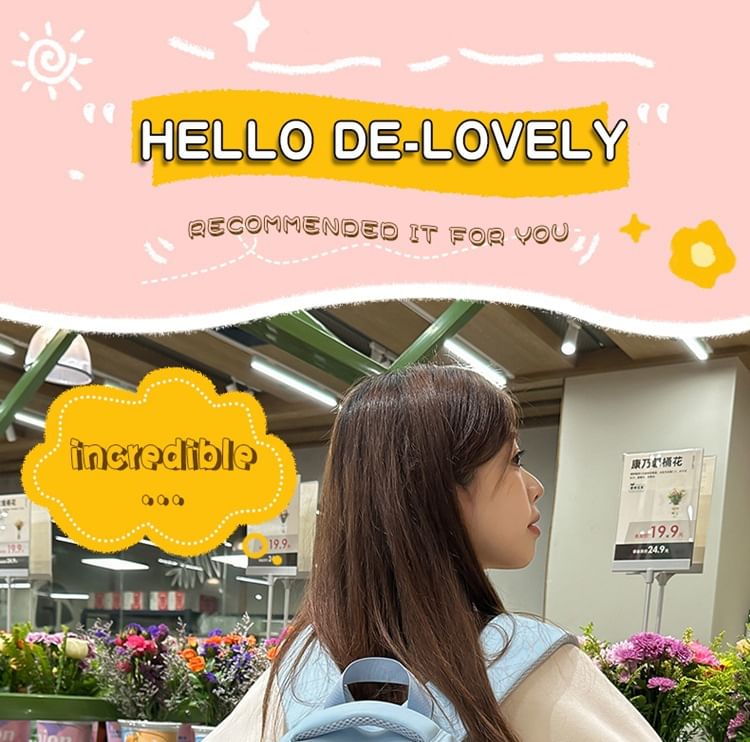/ Set Bag Nylon Charm Backpack Embroidered Tote Laptop