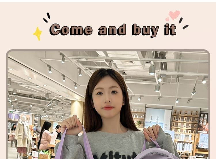 / Set Bag Nylon Charm Backpack Embroidered Tote Laptop
