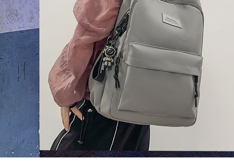 Bag Backpack Plain Applique Laptop / Set Charm