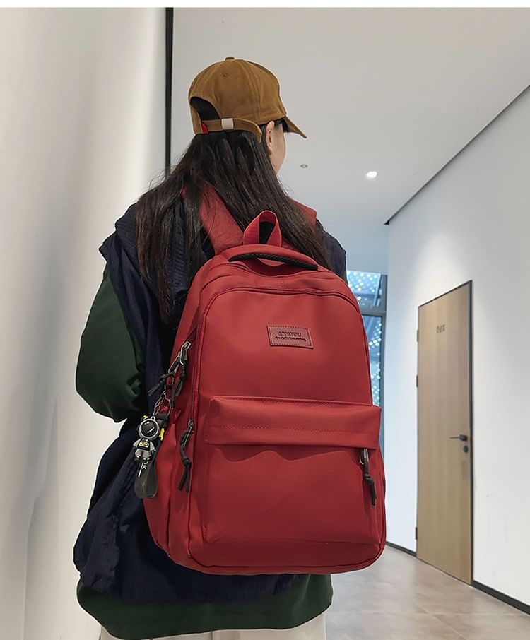 Bag Backpack Plain Applique Laptop / Set Charm