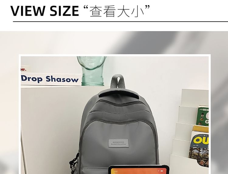 Bag Backpack Plain Applique Laptop / Set Charm