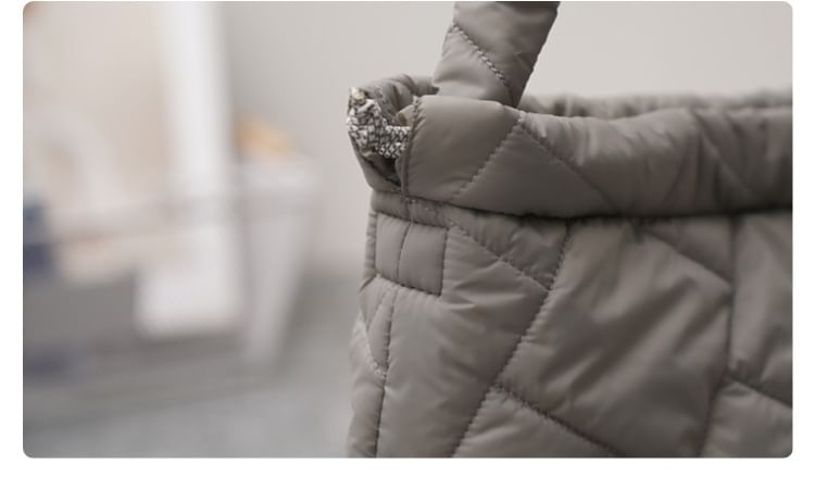 Tote Drawstring Plain Quilted Bag