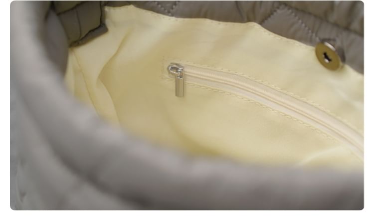 Drawstring Tote Plain Quilted Bag