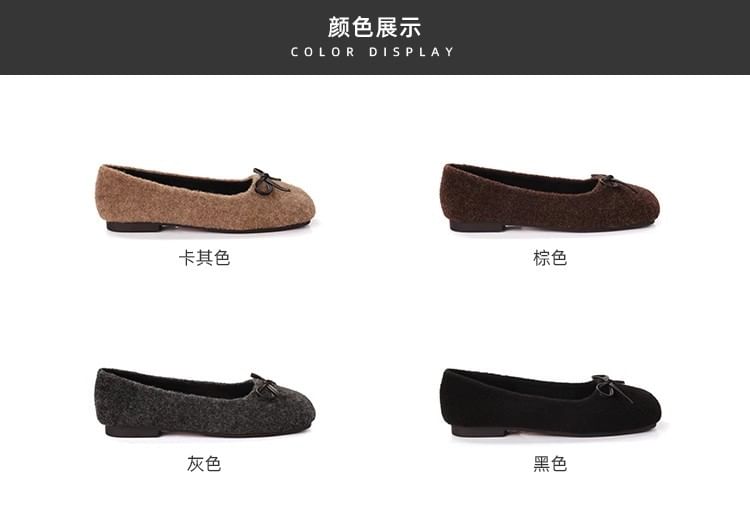 Bow Toe Square Flats Accent