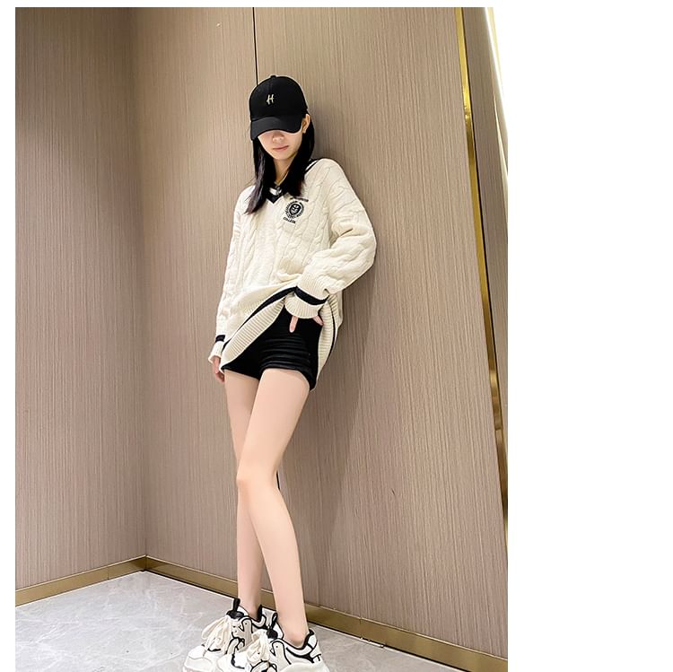 Platform Sneakers Lace-Up Lettering