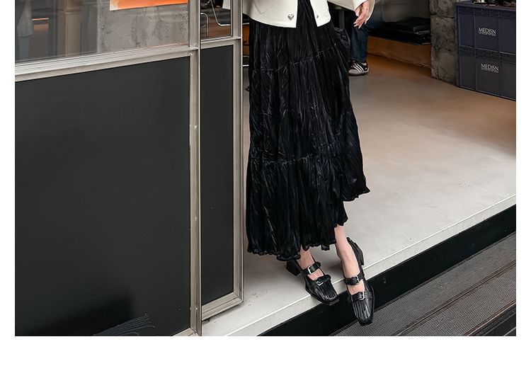 Jane Heel Toe Buckle Pumps Mary Block Square