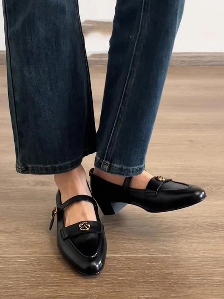Mary-Jane-Pumps mit Blockabsatz