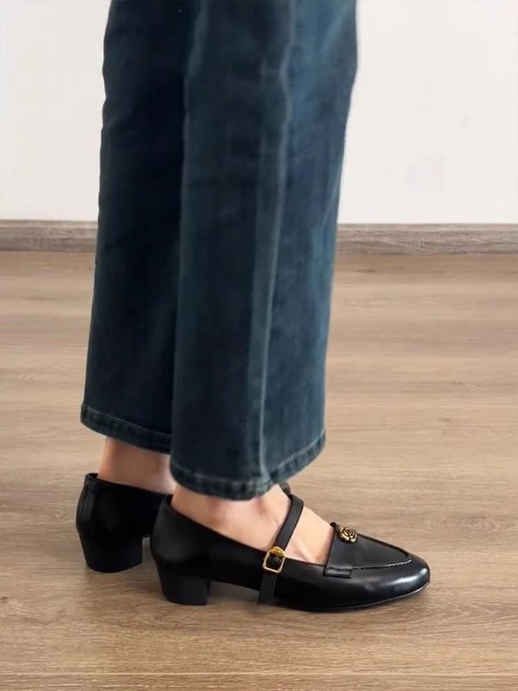 Mary-Jane-Pumps mit Blockabsatz