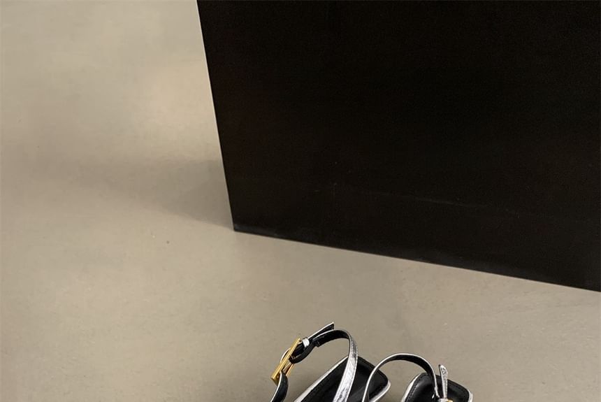 Heel Pointed Kitten Pumps Toe Slingback