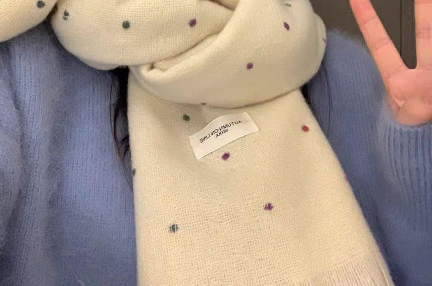 Dotted Applique Scarf