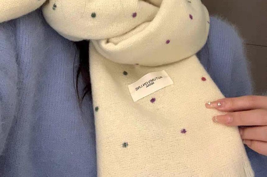 Dotted Applique Scarf