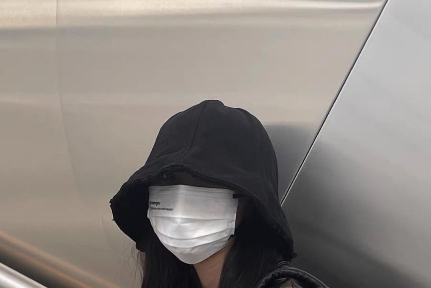 Hat Bucket Plain Frayed