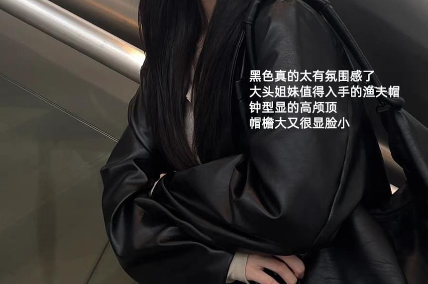 Hat Bucket Plain Frayed