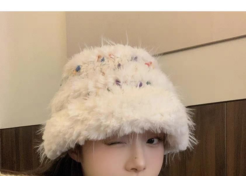 Hat Fluffy Bucket Knit