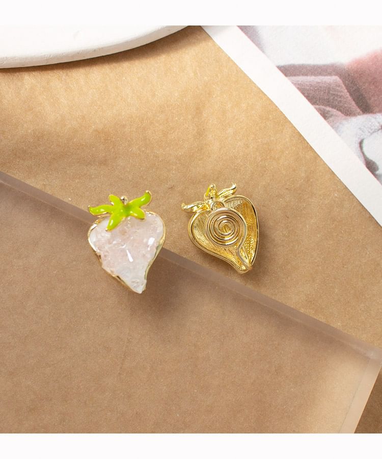 Earring Clip-On Stud Strawberry /
