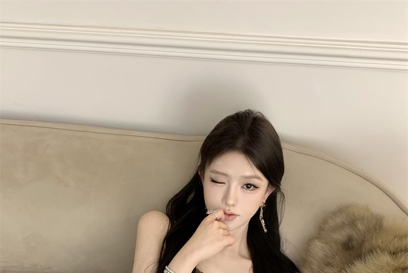 Cami Corp Frill Trim Top Plain