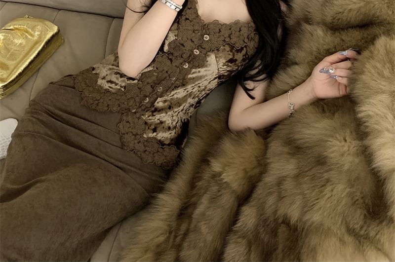 Cami Corp Frill Trim Top Plain