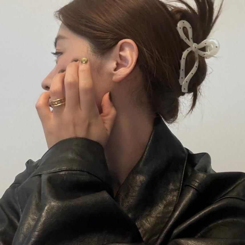 Hair Polka Claw Dot Bow