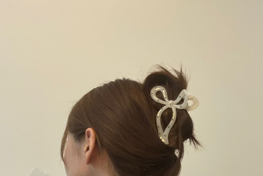 Hair Polka Claw Dot Bow