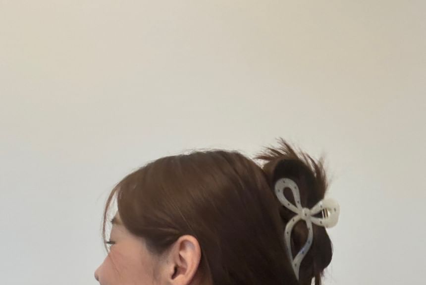 Hair Polka Claw Dot Bow