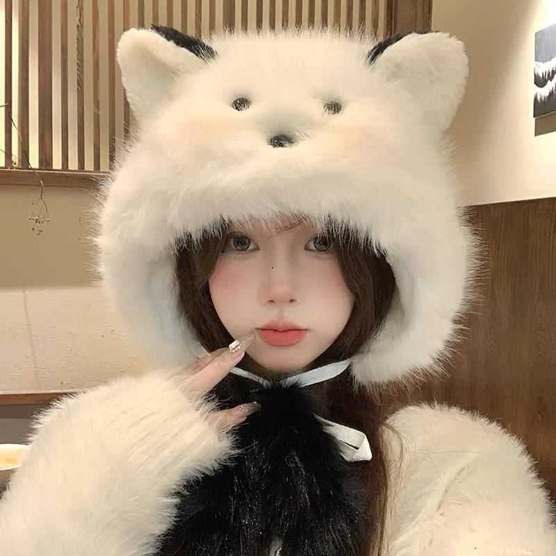 Fluffy Cartoon Animal Hat