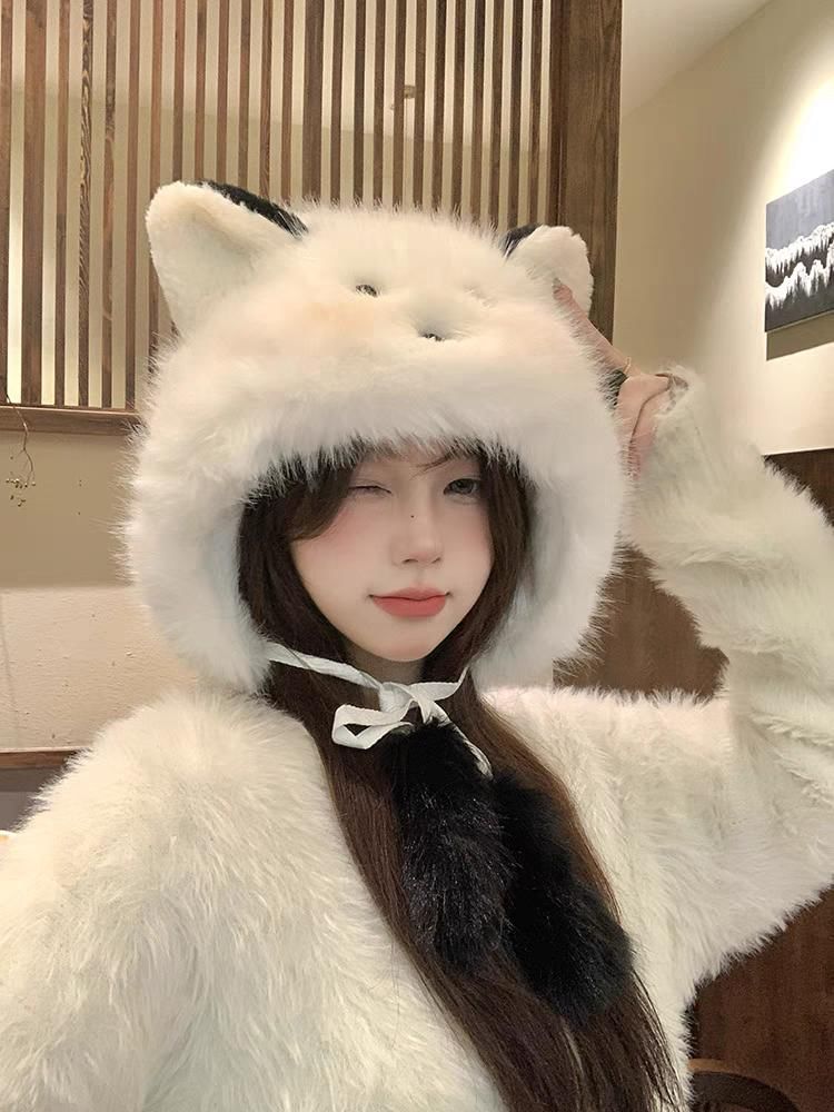 Fluffy Cartoon Animal Hat