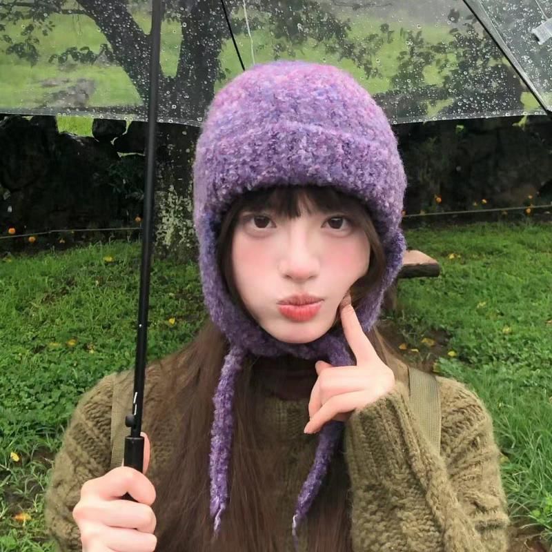 Earflap Melange Beanie