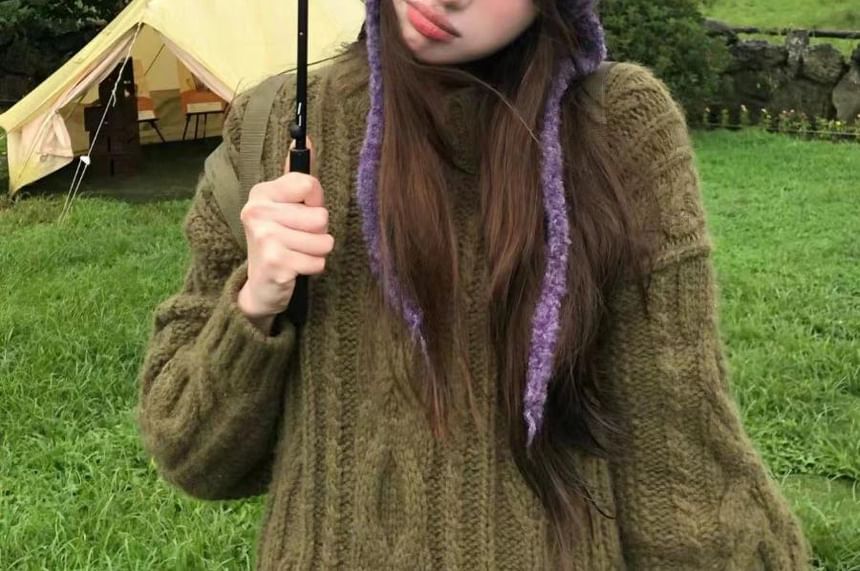 Earflap Melange Beanie